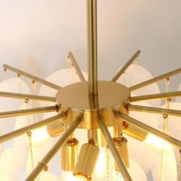 Lampada a sospensione moderna a 6 luci in vetro