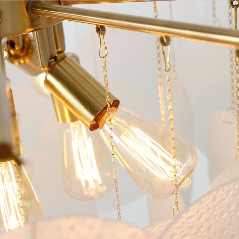 Lampada a sospensione moderna a 6 luci in vetro