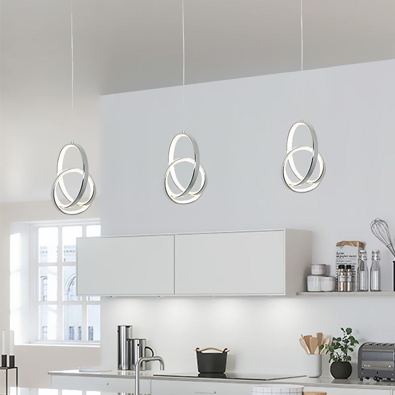 Lampada a sospensione LED ad anello irregolare 10W 18×23 cm