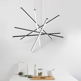 Lampada a sospensione lineare a LED moderna 3/6 luci 30W/60W regolabile