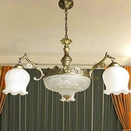 Lampadario classico tradizionale dipinto a candela, 1 livello, E26/E27