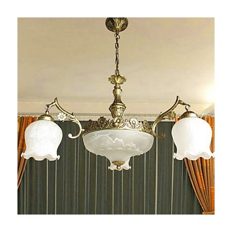 Lampadario classico tradizionale dipinto a candela, 1 livello, E26/E27
