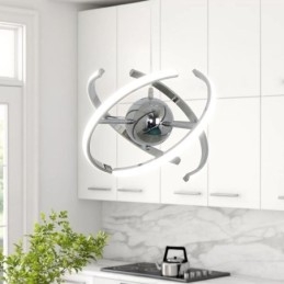 Lampada a sospensione LED globo girevole decorativa 4 luci 20 W 35×35 cm