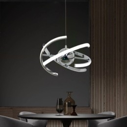 Lampada a sospensione LED globo girevole decorativa 4 luci 20 W 35×35 cm