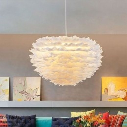 Lampadario a sospensione decorativo a forma di piuma