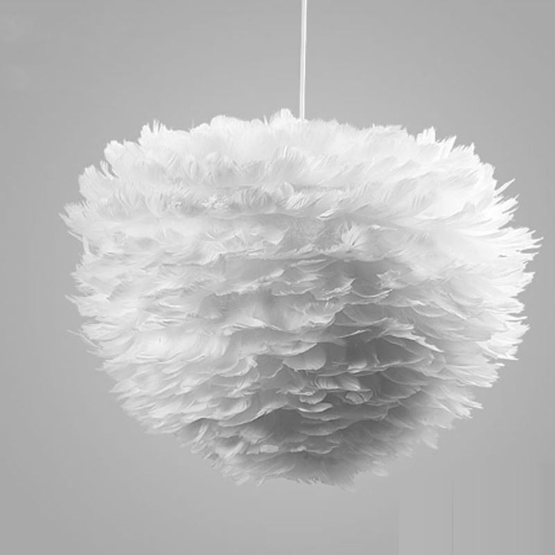 Lampadario a sospensione decorativo a forma di piuma