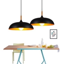 Lampada a sospensione moderna minimalista nera e bianca