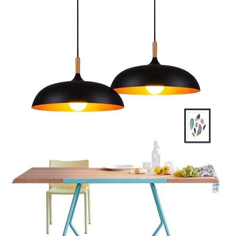 Lampada a sospensione moderna minimalista nera e bianca