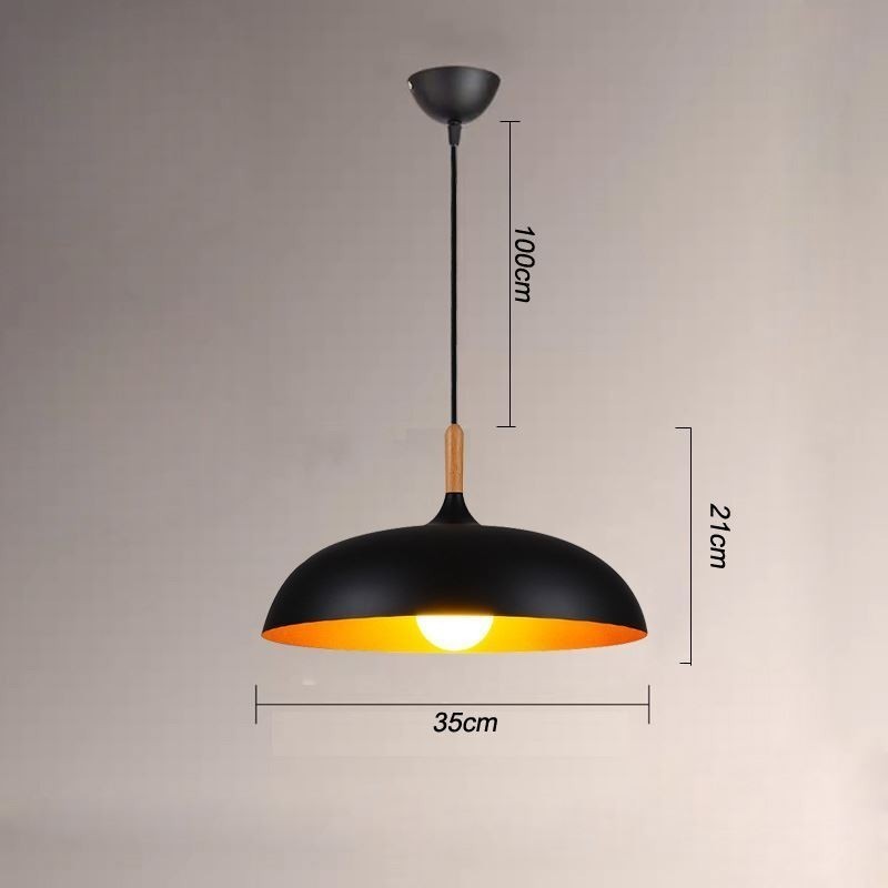 Lampada a sospensione moderna minimalista nera e bianca