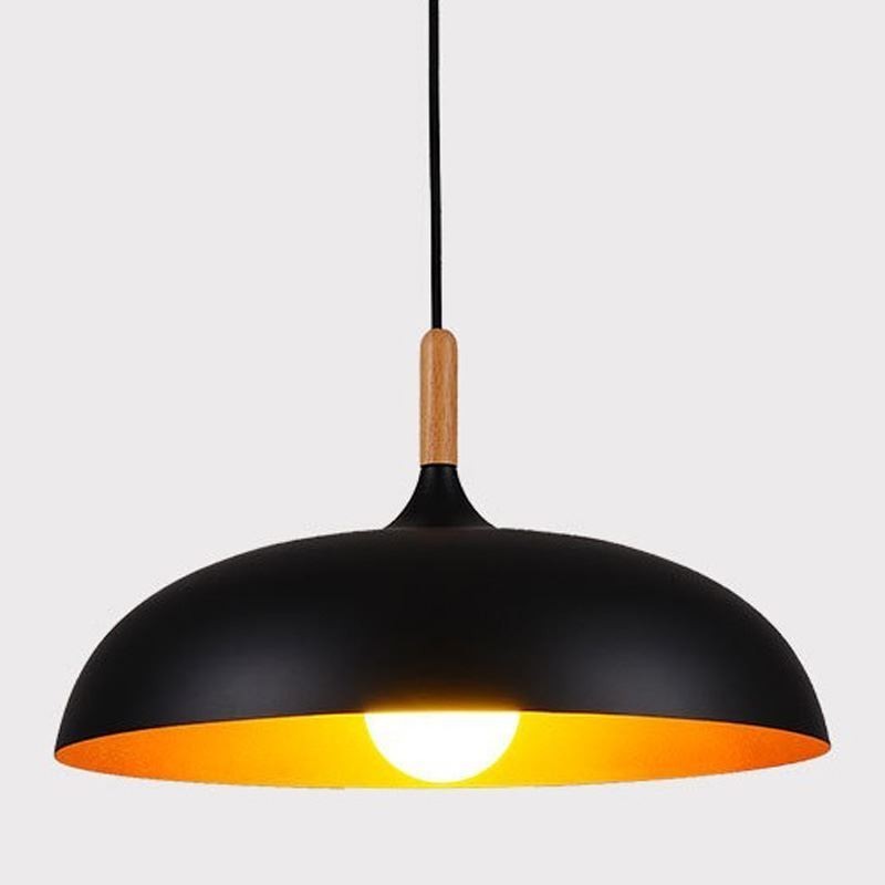 Lampada a sospensione moderna minimalista nera e bianca