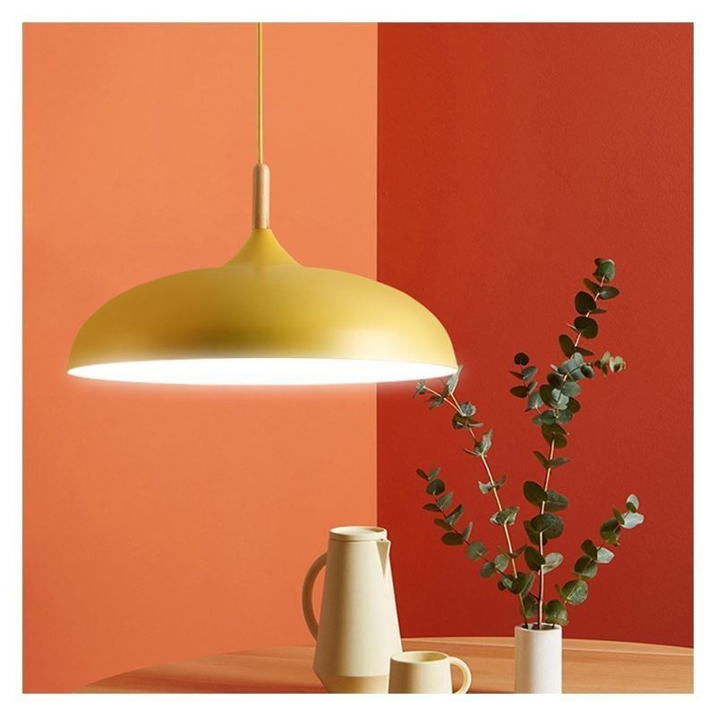 Lampada a sospensione moderna Macaron colorata in alluminio E26/E27 35x35x21 cm