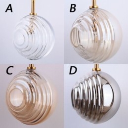 Lampada a sospensione globo in vetro decorativa nordica
