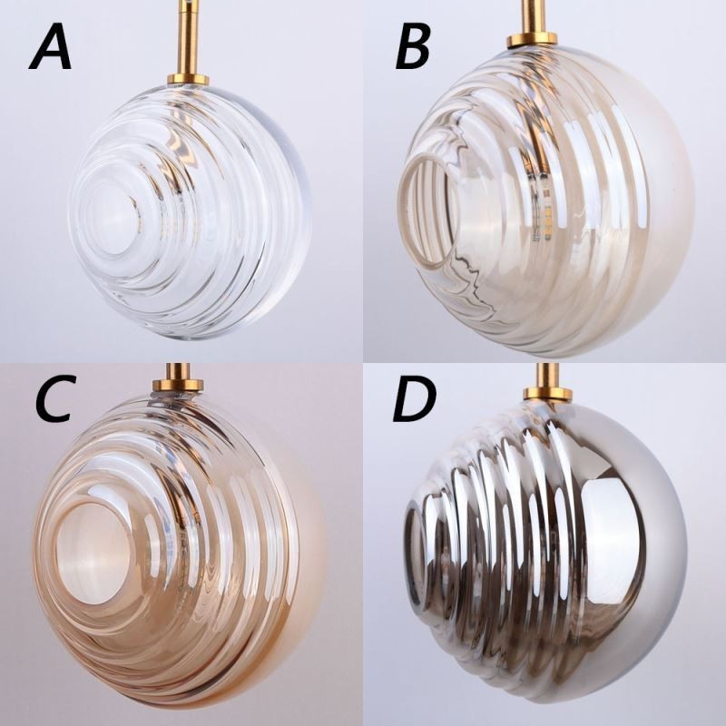Lampada a sospensione globo in vetro decorativa nordica