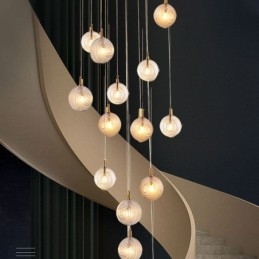 Lampada a sospensione globo in vetro decorativa nordica