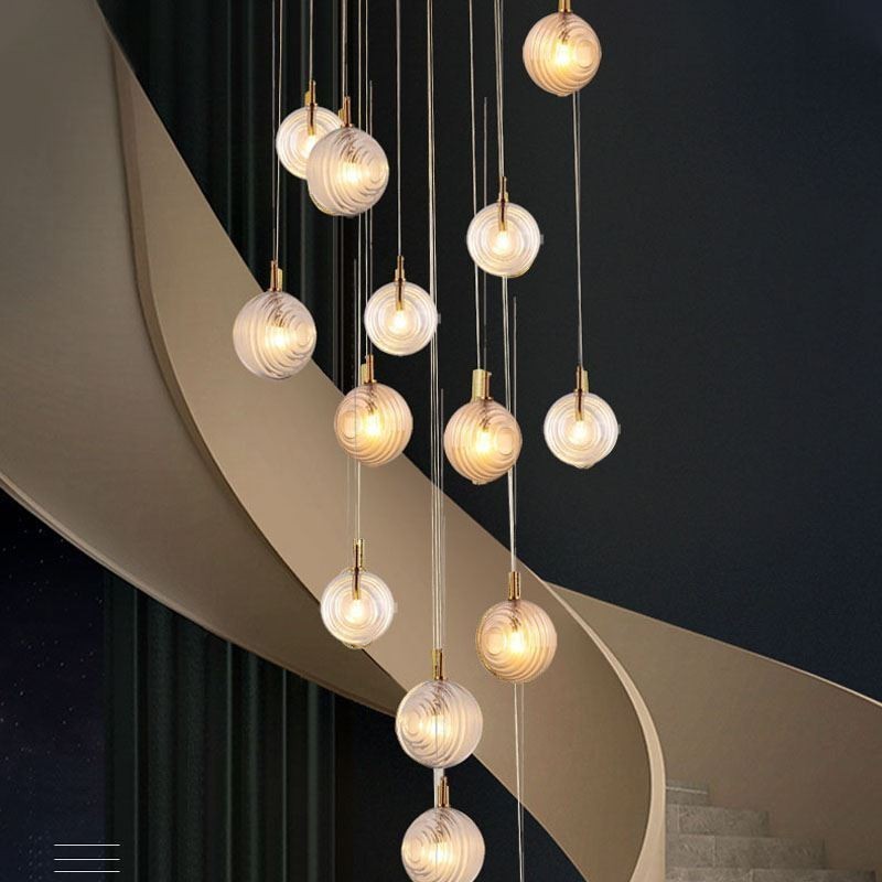 Lampada a sospensione globo in vetro decorativa nordica