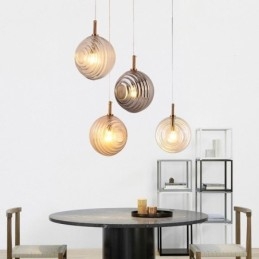 Lampada a sospensione globo in vetro decorativa nordica