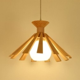 Lampada a sospensione in legno semplice moderna E26/E27 1 luce