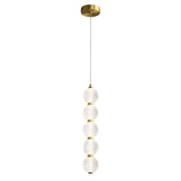 Lampada a sospensione LED con perline acriliche, moderna, 3/5 luci