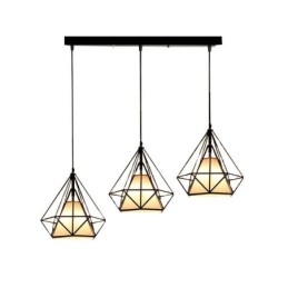 Lampada a sospensione a diamante moderna minimalista 3 luci E26/E27