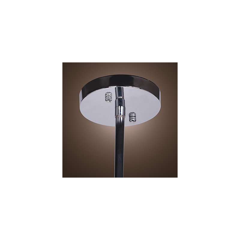 Lampadario moderno contemporaneo in metallo cromato e cristallo