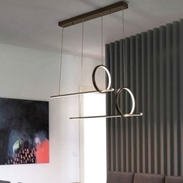 Lampada a sospensione LED minimalista nordica 4 luci 72W L110 x A25 cm