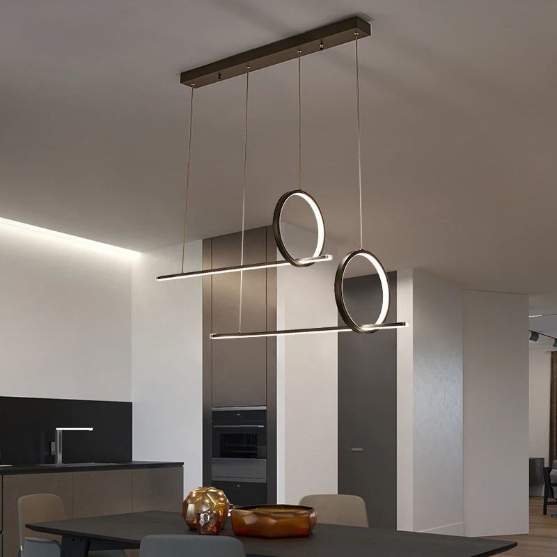 Lampada a sospensione LED minimalista nordica 4 luci 72W L110 x A25 cm