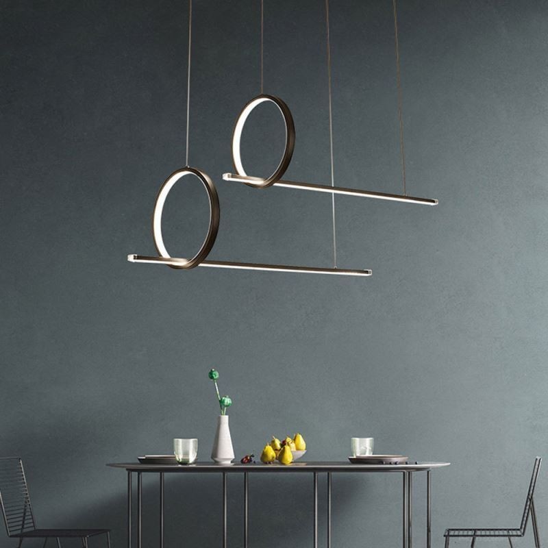 Lampada a sospensione LED minimalista nordica 4 luci 72W L110 x A25 cm
