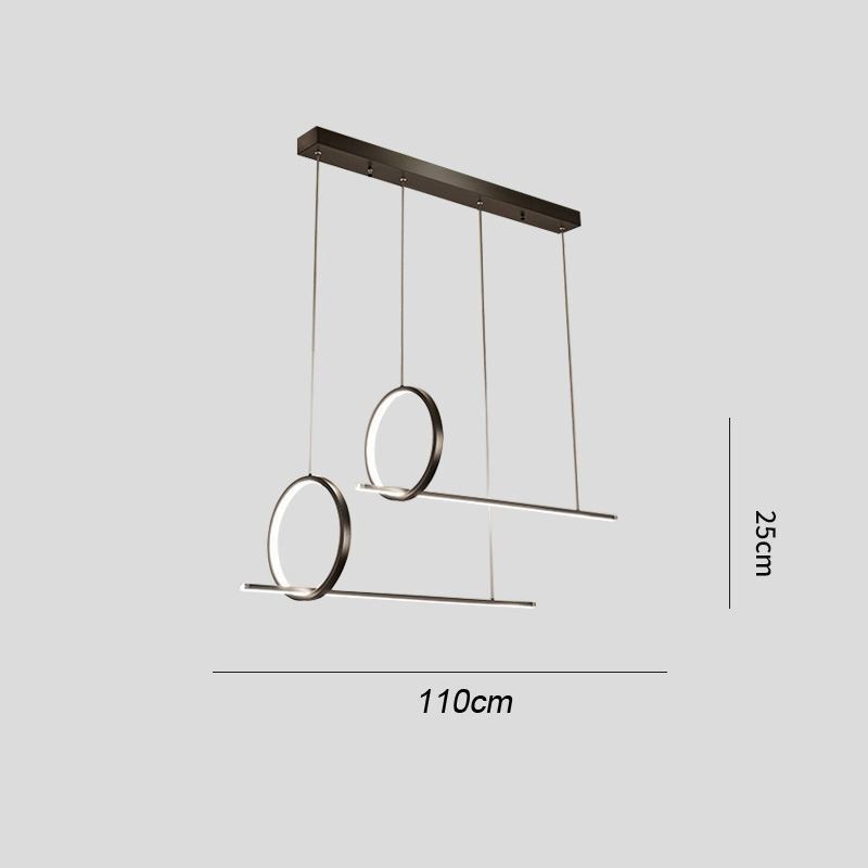 Lampada a sospensione LED minimalista nordica 4 luci 72W L110 x A25 cm