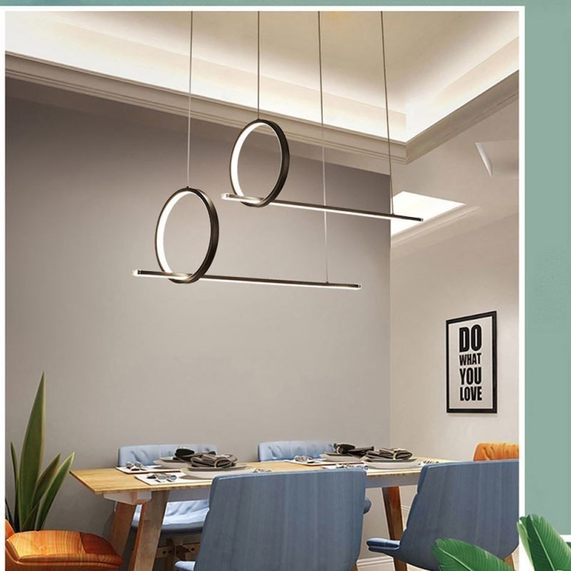 Lampada a sospensione LED minimalista nordica 4 luci 72W L110 x A25 cm