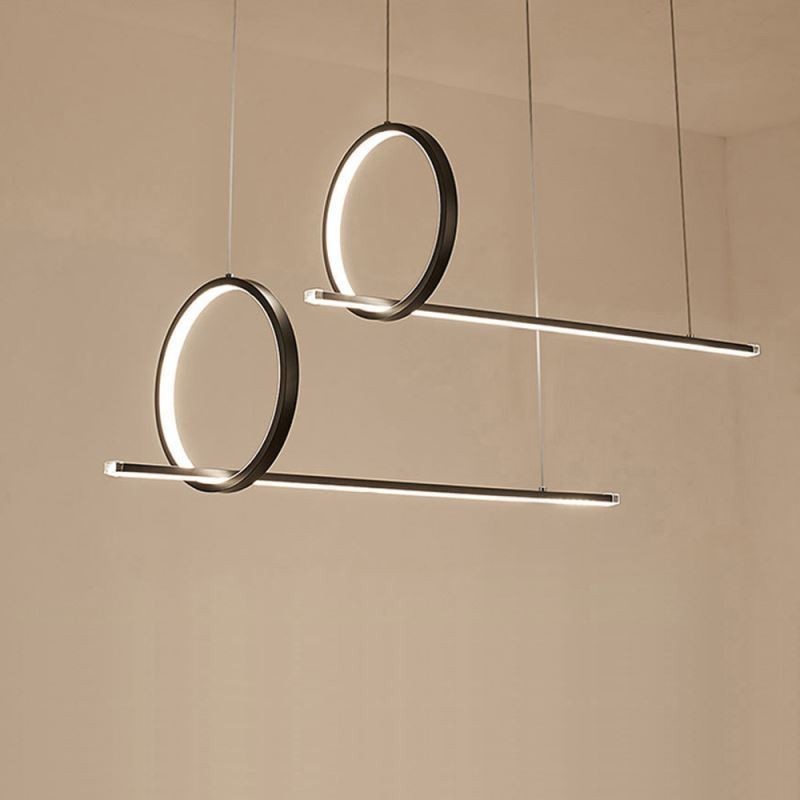 Lampada a sospensione LED minimalista nordica 4 luci 72W L110 x A25 cm