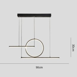Lampada a sospensione LED minimalista nordica L90 × A30 cm