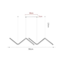 Lampada a sospensione LED minimalista nordica 24W 1920 lm L90 x A24 cm