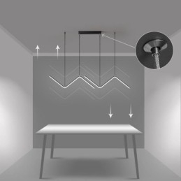 Lampada a sospensione LED minimalista nordica 24W 1920 lm L90 x A24 cm