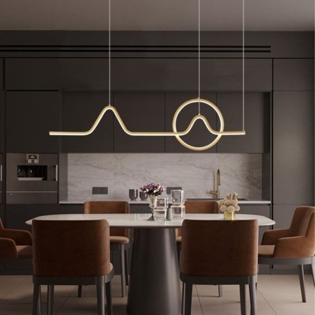 Lampada a sospensione LED minimalista nordica 52W 4160 lm L90 × A30 cm