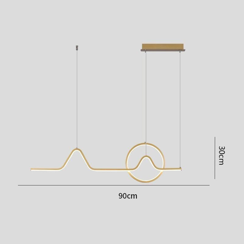 Lampada a sospensione LED minimalista nordica 52W 4160 lm L90 × A30 cm