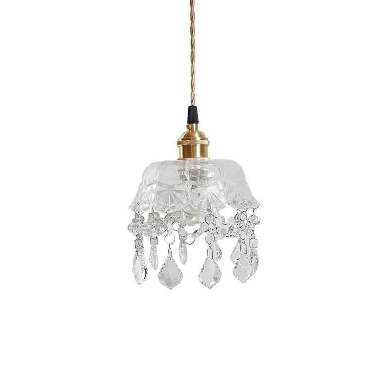 Lampada a sospensione in vetro a testa singola mini