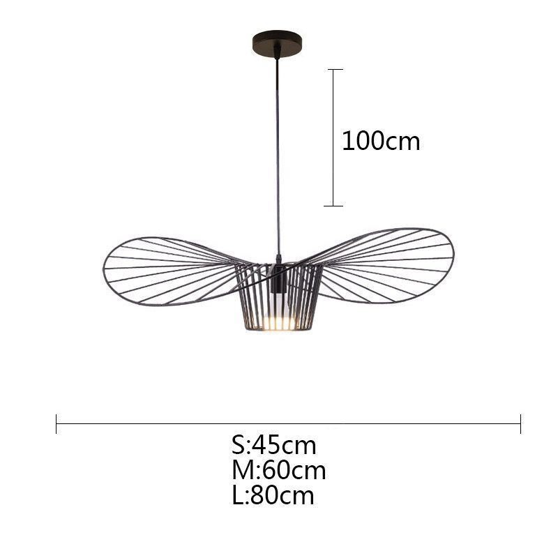 Lampada a sospensione in ferro con cappello di paglia 1 luce E26/E27