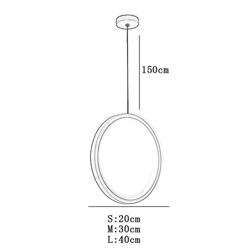 Lampada a sospensione ad anello minimalista da soffitto LED