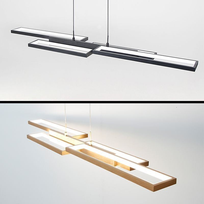 Lampada a sospensione LED moderna 5 luci dimmerabile 3000-6000K, alluminio e acrilico