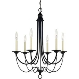 Lampadario in metallo elettroplaccato stile candela