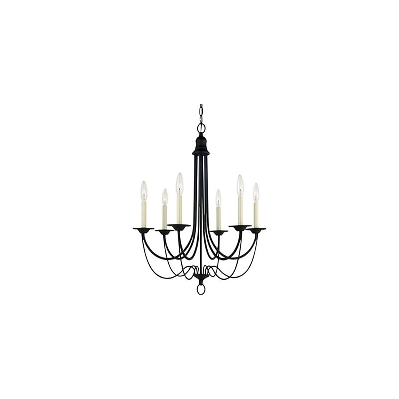 Lampadario in metallo elettroplaccato stile candela