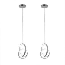 Lampada a sospensione a LED ad anello irregolare 10 W 18x23 cm