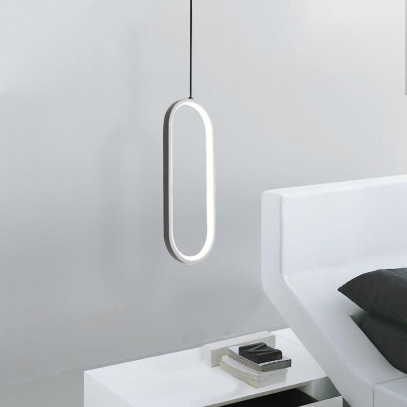 Lampada a sospensione LED ovale in acrilico, 10W, cavo regolabile 150 cm