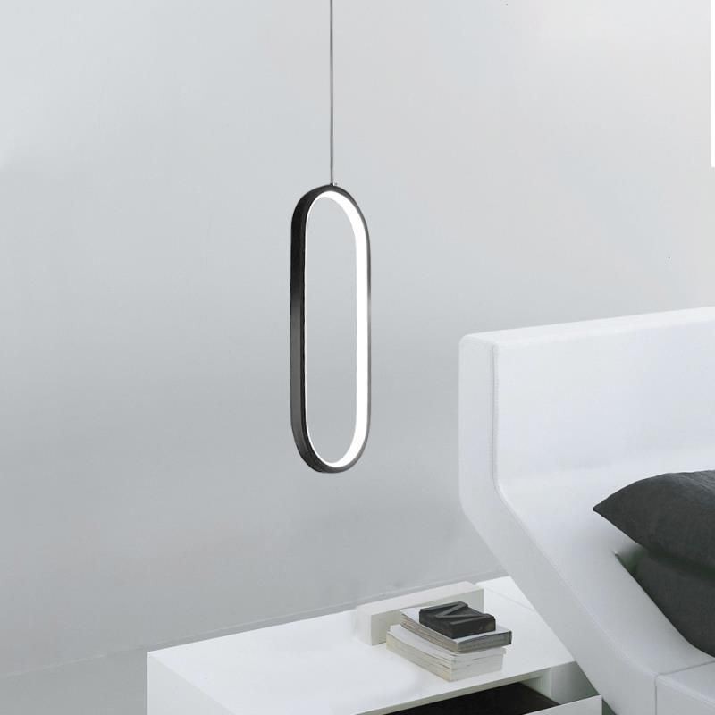 Lampada a sospensione LED ovale in acrilico, 10W, cavo regolabile 150 cm