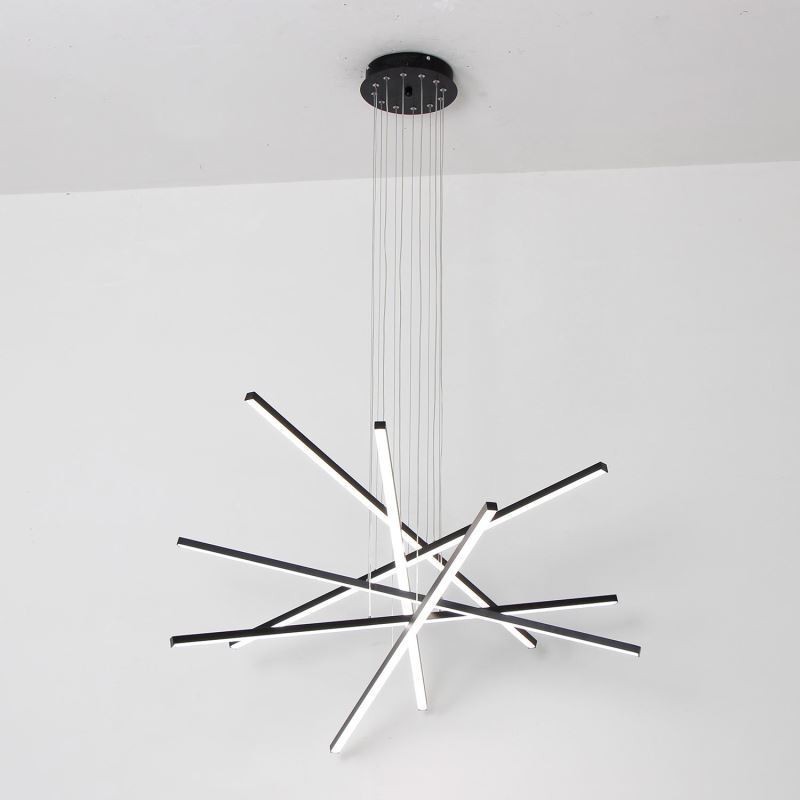 Lampada a sospensione LED lineare moderna decorativa 3/6 luci 30/60W