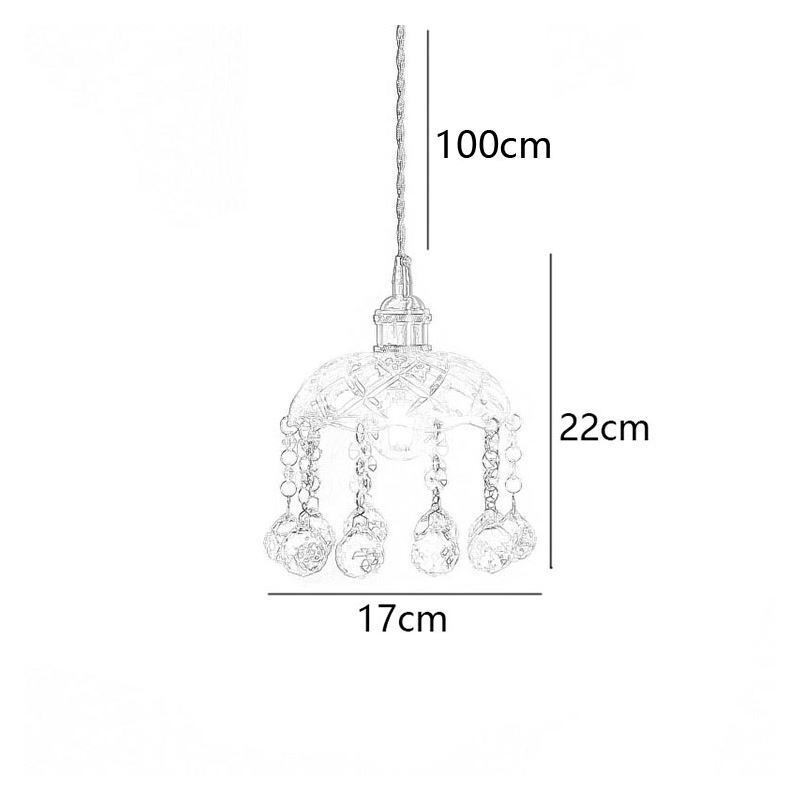 Lampada a sospensione mini moderna in vetro 1 luce