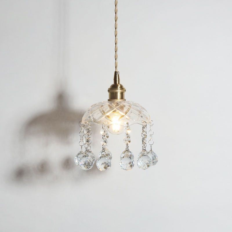 Lampada a sospensione mini moderna in vetro 1 luce