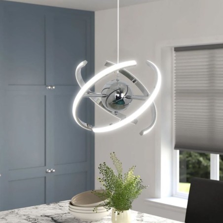 Lampada a sospensione LED globo girevole 4 luci GU10 20 W