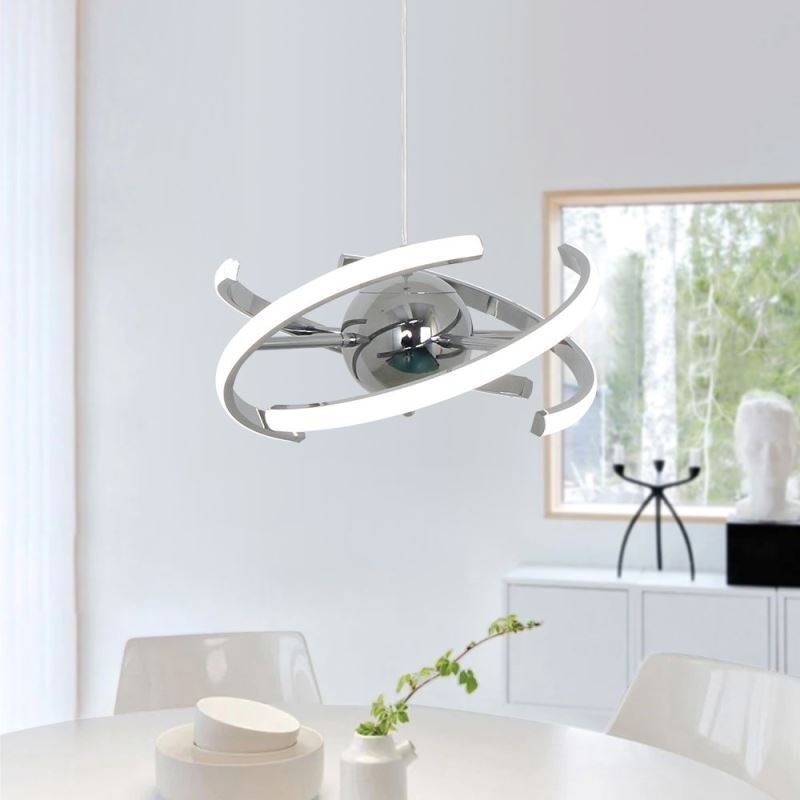 Lampada a sospensione LED globo girevole 4 luci GU10 20 W