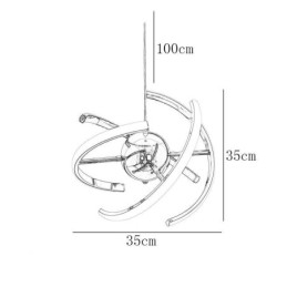 Lampada a sospensione LED globo girevole 4 luci GU10 20 W